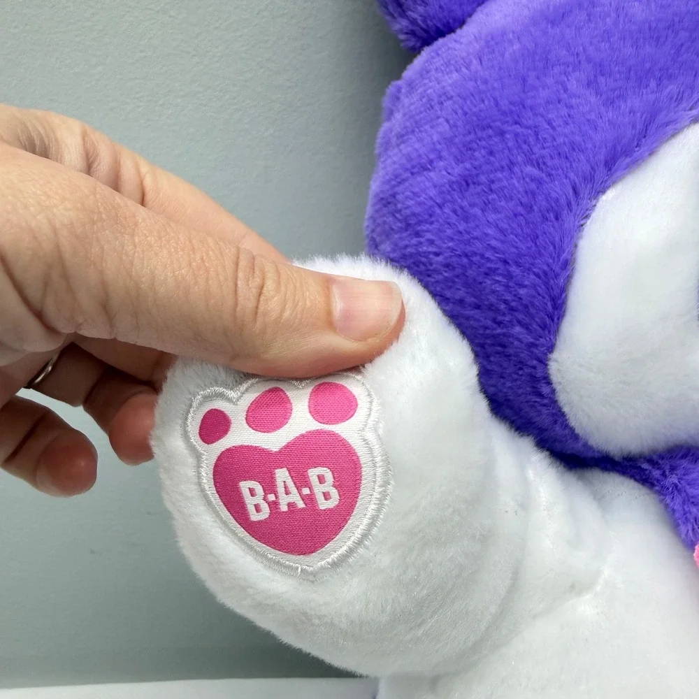 Build A Bear Kuromi Sanrio Hello Kitty Purple White Plush Stuffed Animal Toy